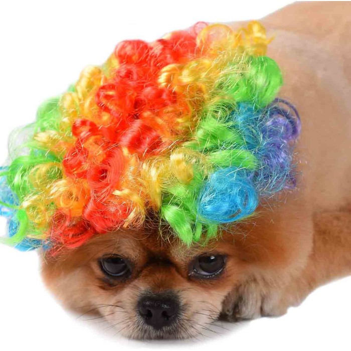 Funny Black Curly Dog Wig, Cat Cosplay Wig Funny Black Curly Dog Wig, Cat Cosplay Wig