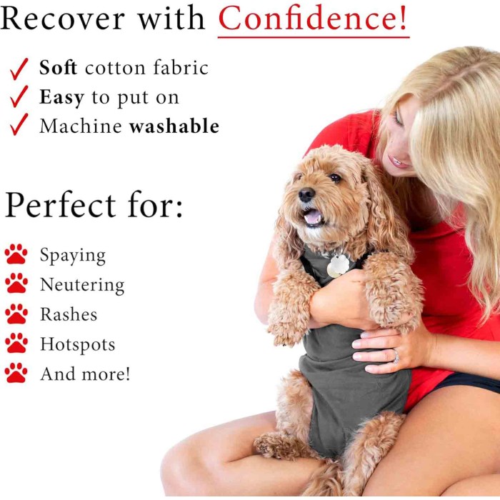 Soft Cotton After Surgery Dog Recovery Suit Female and Male Soft Cotton After Surgery Dog Recovery Suit Female and Male