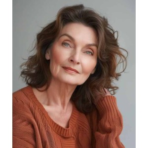 Real Hair Wigs for Older Ladies heraa017 Real Hair Wigs for Older Ladies heraa017