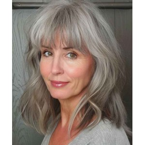 Stunning Grey Human Hair Wigs For Ladies Stunning Grey Human Hair Wigs For Ladies